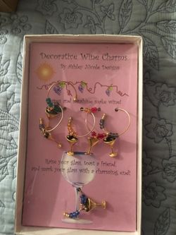 New 5 wine charms