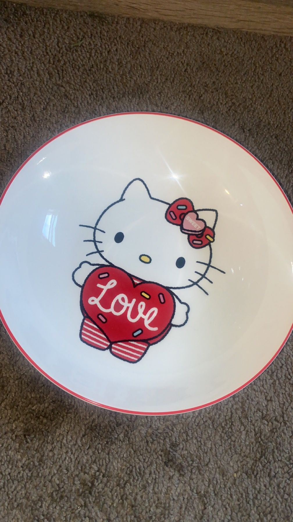 Large Hello Kitty Valentine Bowl