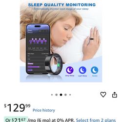 Smart Ring for Women Men, Titanium Fitness Ring with Heart Rate, Stress & Sleep Monitoring,Step & Calorie Counter, 5ATM Waterproof for iPhone and Andr