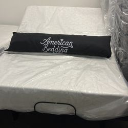 New queen, memory foam mattress comes with adjustable base