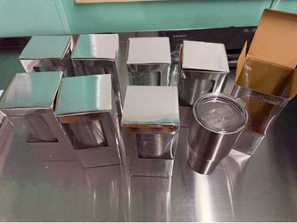 9- 30oz stainless steel tumblers