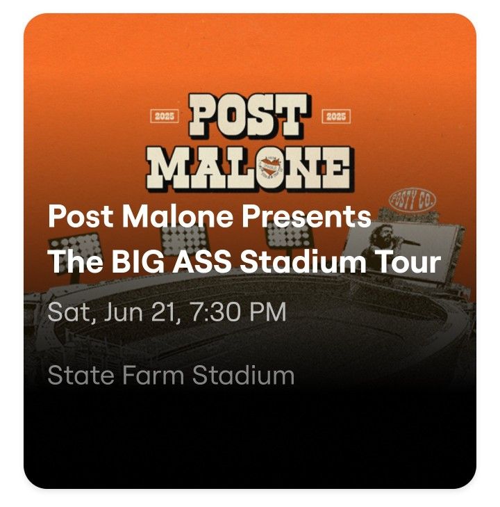 Post Malone - Club Seats Row 2