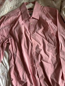 Express Guess Button Down Casual Shirt Size Medium Blue White Slim Fit