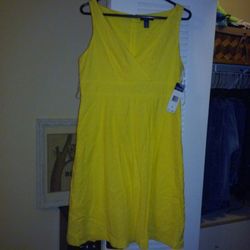 Chaps new yellow dress