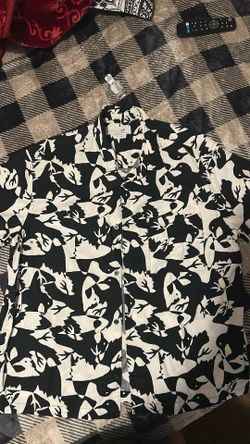 Men Black And White Shirt/ H&M Xl