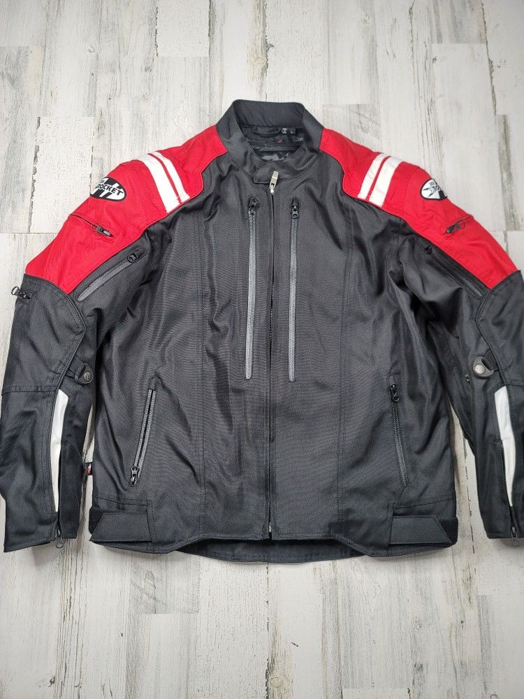 Joe Rocket Atomic 4.0 Waterproof Vented Textile Motorcycle Jacket Men's Size L 
