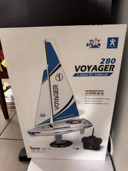 Voyager 280 RC Controlled Wind Powered Sailboat in Blue -17.5" Tall