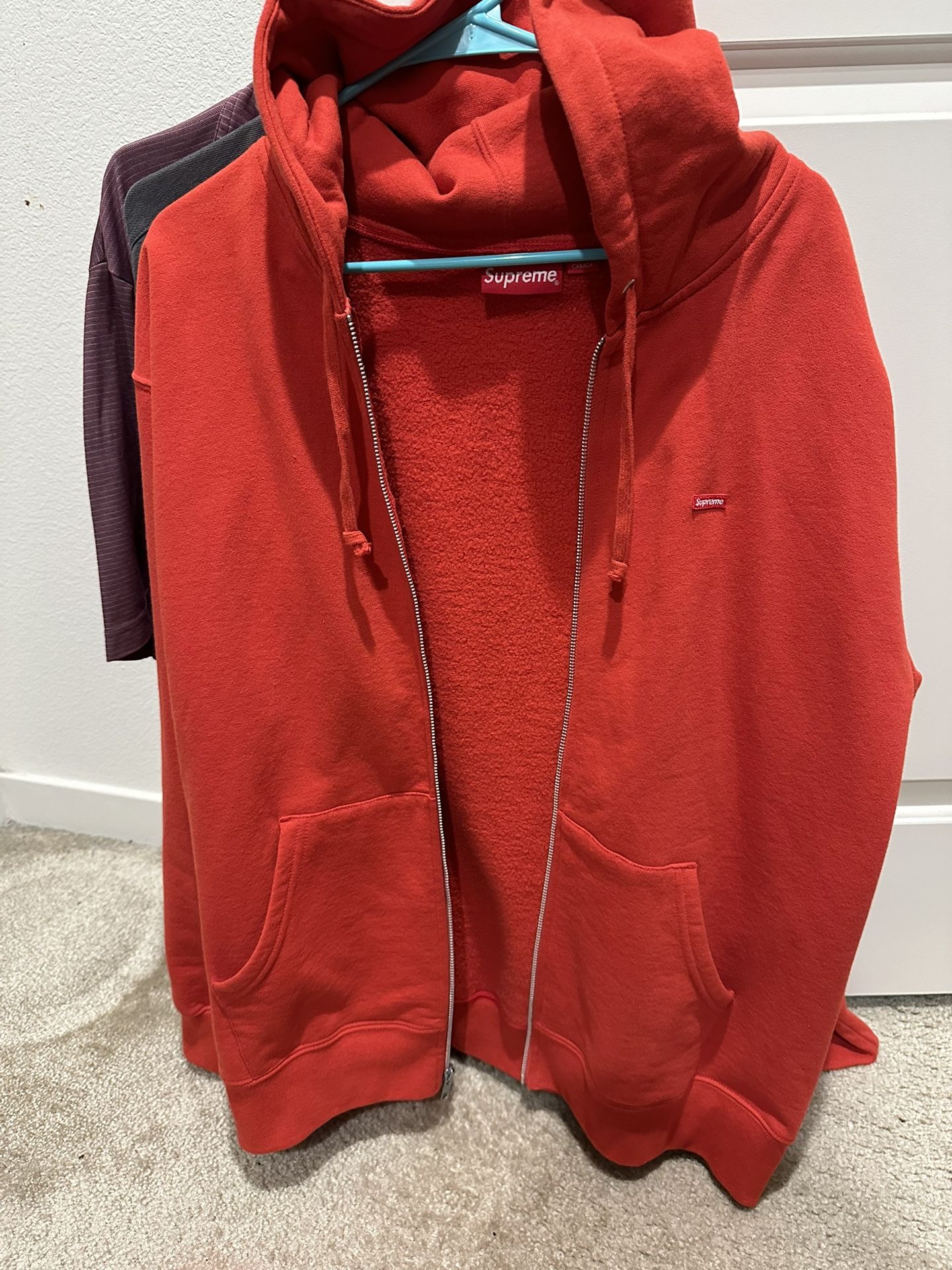 Supreme Small Box Zip Up Hooded Sweatshirt Large 