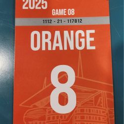 Miami Dolphins Orange Parking Pass for December 21st