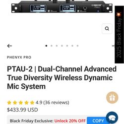 Phenyx Pro Wireless Mic System 