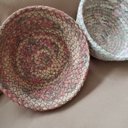 Braided Fabric Baskets (2)