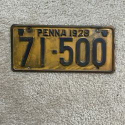 1928 Pennsylvania license plate