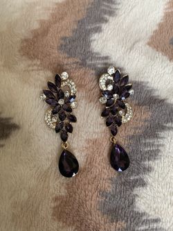 BriLove Bohemian Crystal Flower Bridal Chandelier Earring.