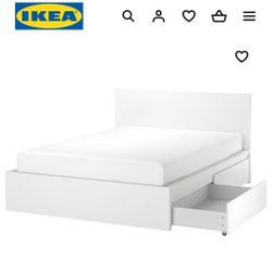 Full Bed With 4 Drawers