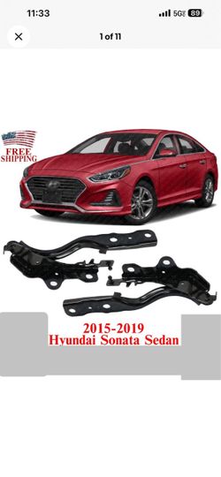 For 2015-2019 Hyundai Sonata Hood Hinges Left & Right Side Set 2pc