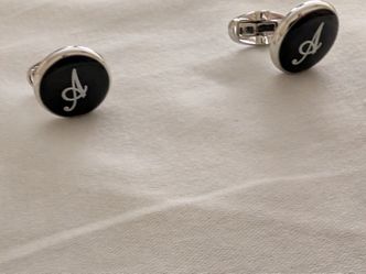 Letter A Cufflinks Monogram Initial Alphabet Mens Dress Shirt Formal Business Wedding Cuff Links Accessories