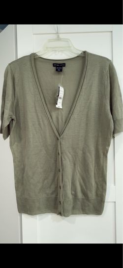 New York & Company Short Sleeve Button Cardigan – NWT – Large – Sage Green