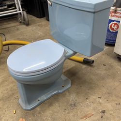 Vintage Blue Standard Toilet