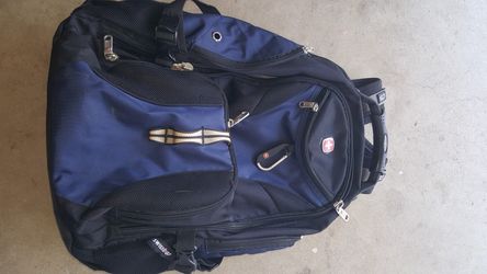 Wenger SWISSGEAR 17 Inch Laptop Backpack Blue Bag ScanSmart School Computer