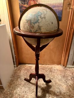 Globe with Wooden Stand