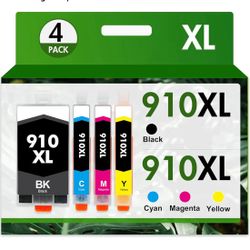Brand: inkalfa 910XL 910 Ink Cartridges Combo Pack: Compatible for HP 910 XL 910XL Black and Color 910XL/910 Multipack for OfficeJet Pro 8020 8010 801