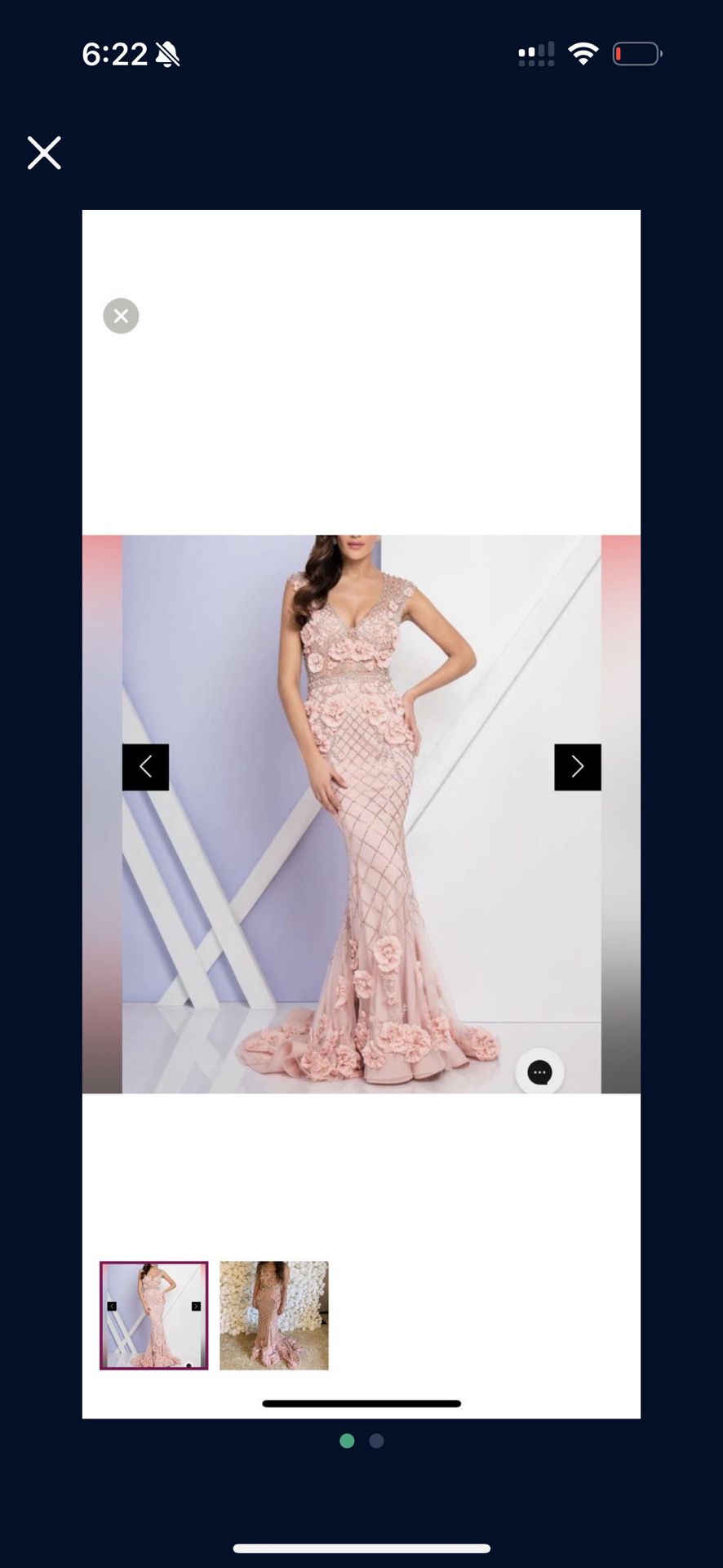 Terani Couture - 1722GL4488 Beaded Floral Applique Evening Dress
