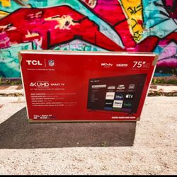 75 “ TCL Roku Smart 4K LED HDR TV