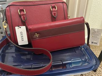 red Guess Radleigh bowling bag