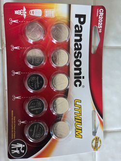 Panasonic CR2025 Lithium Coin Batteries 10-Pack
