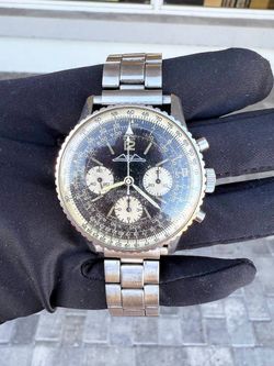1960's Breitling AOPA Navitimer 41mm Chronograph 806 Black Reverse Panda Dial Manual Men's Watch Ref. 806