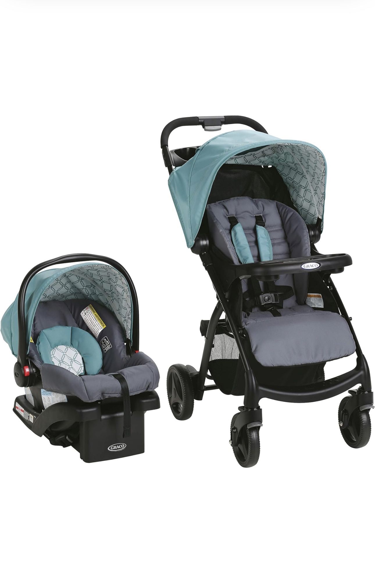 Used — Graco Travel System Includes: Stroller & SnugRide 30 Infant Car Seat