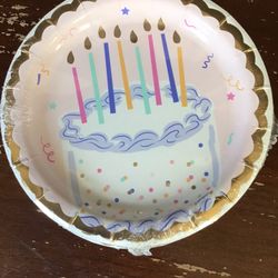 Birthday Cake Plates 