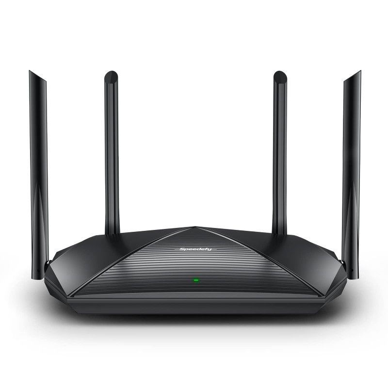 Speedefy WiFi 6 Router, AX1800 Smart WiFi Router, 4-Stream Dual Band Wireless Router for Home Internet & Gaming, 1.5GHz Quad-Core CPU, MU-MIMO, OFDMA,