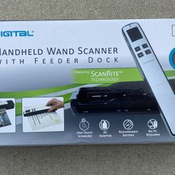 Handheld Wand Scanner with Feeder Dock (purple)