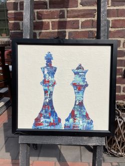 King & Queen Chess Painting (original Art)