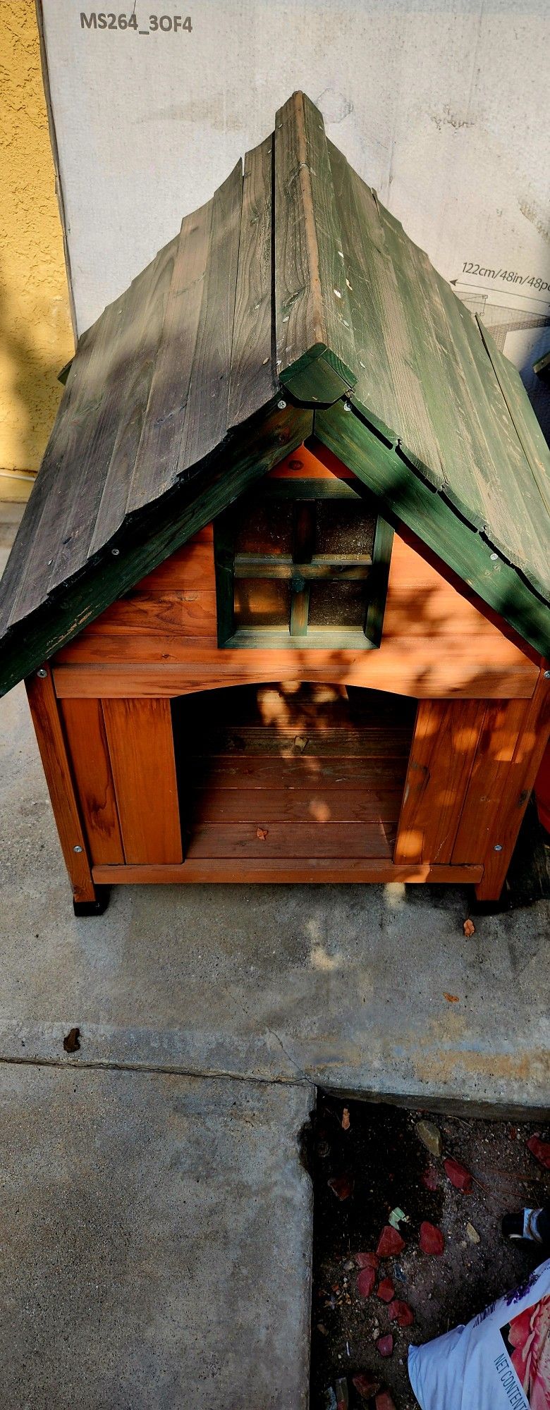 2 Matching Cedar Wood Dog Houses $30 Each