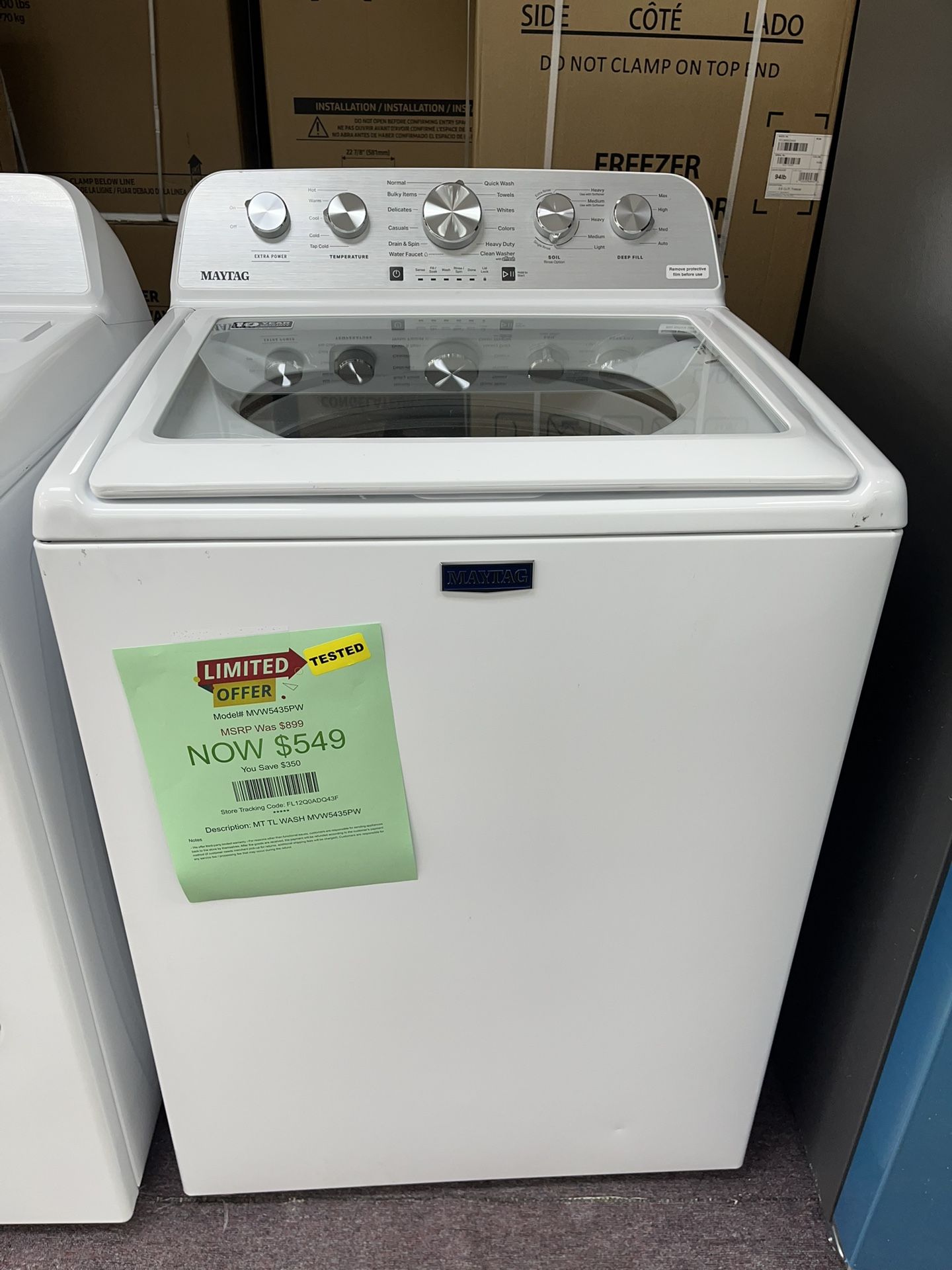 Washer New Scratch And Dents 1 Year Warranty