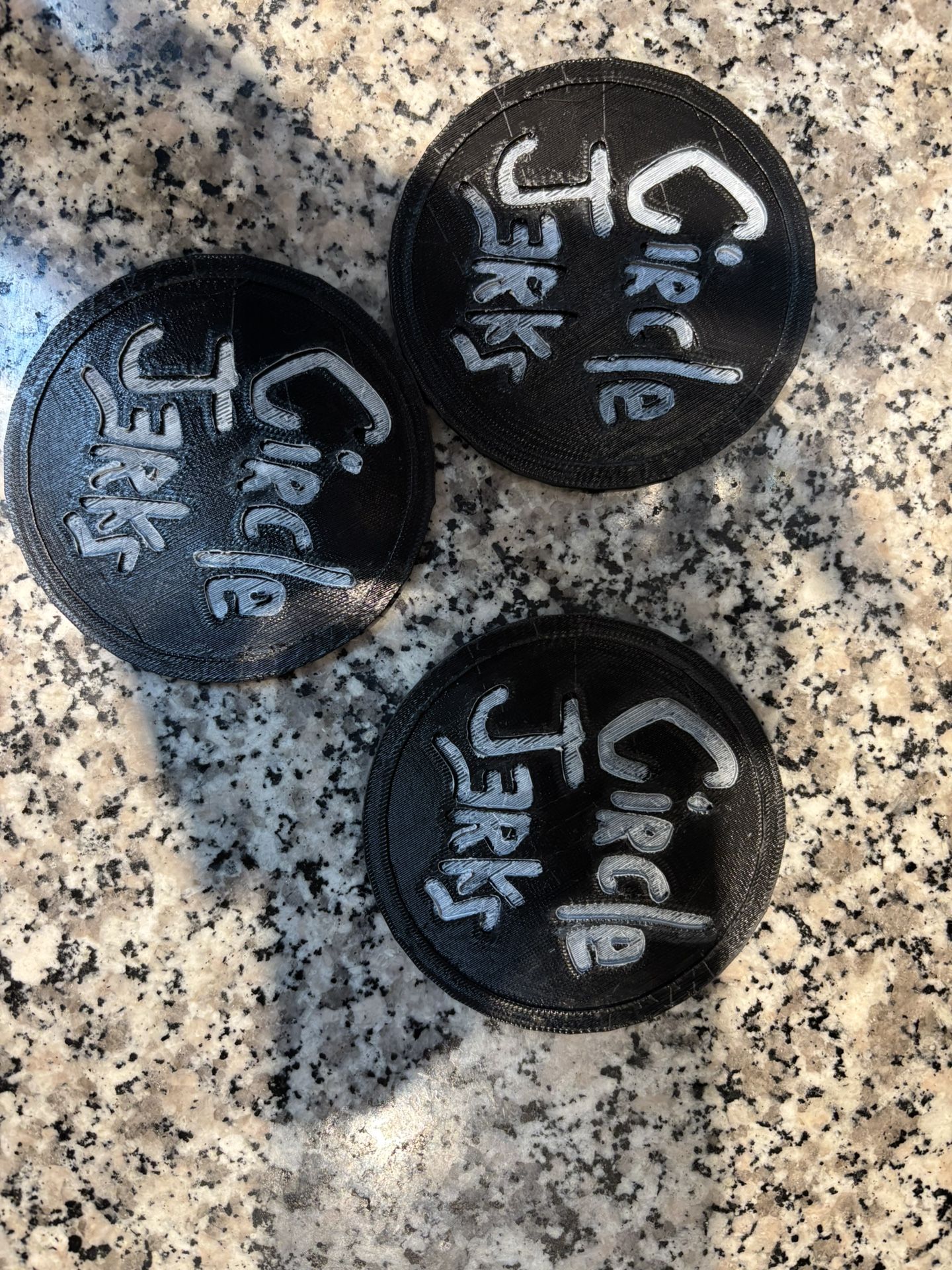 Circle Jerks Coaster 3d Printed Set Of 4