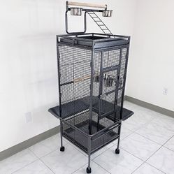(New in box) $130 Large 61” Parrot Bird Cages with Rolling Stand for Cockatiels Parrot Parakeet Lovebird Finch 