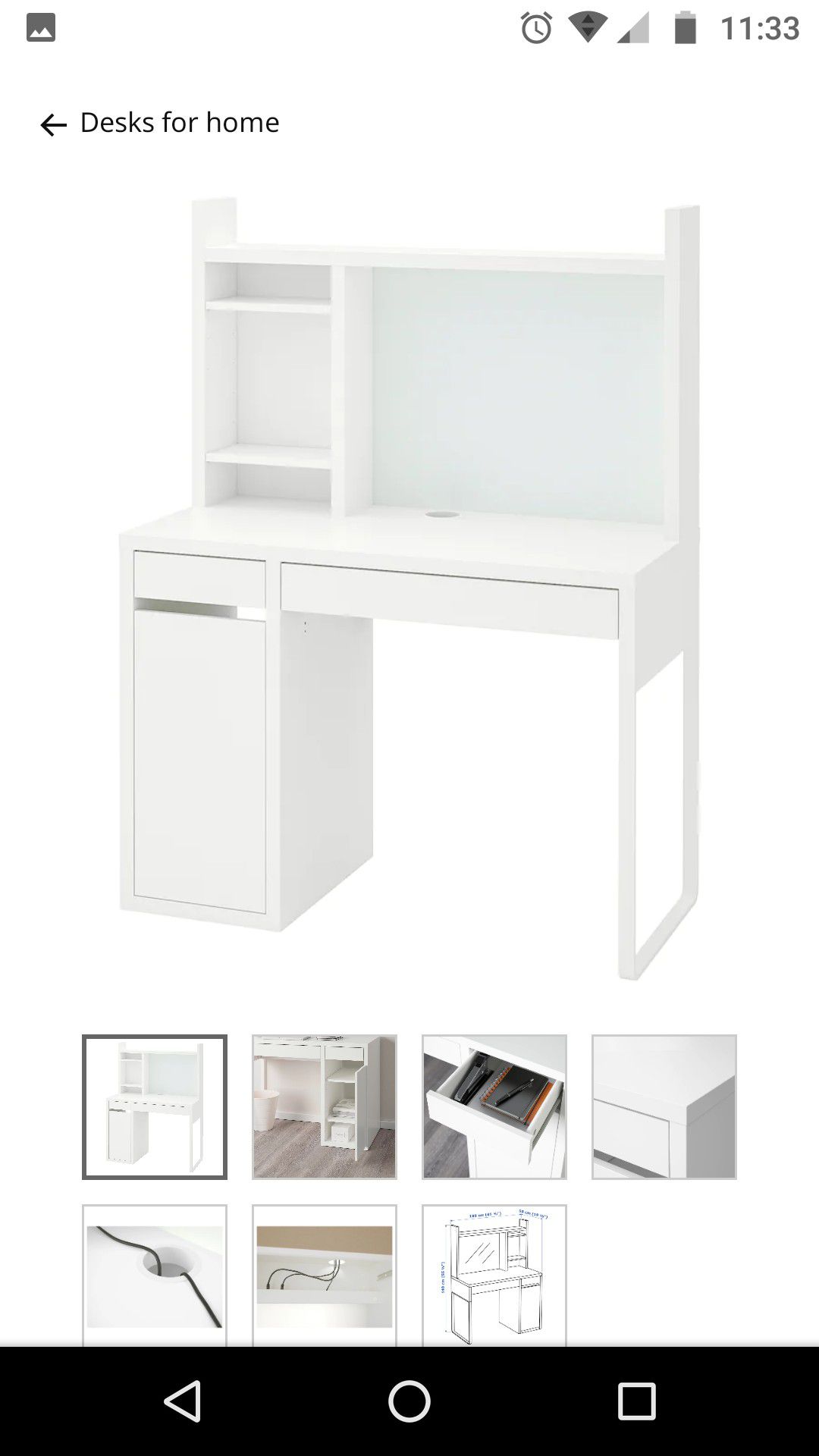 IKEA micke white desk