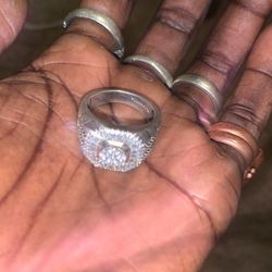 Moissanite,sterling Silver925 Men’s  Ring