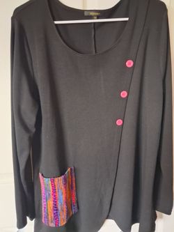 Radzoli Black Long Sleeve Top Size XL