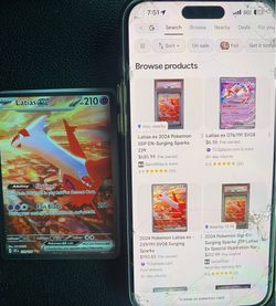 Latias ex SIR RARE Pokémon  card from surging sparks