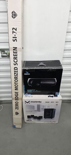 Home Theater Bundle – Projector, Screen & Speakers