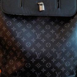 Louis Vuitton Backpack Monogram Eclipse Steamer,BLACK RARE 