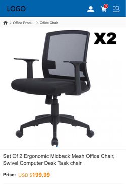 2 Brand new BestOffice OC-YY-9394 Office Chair