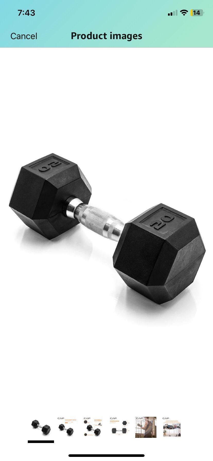 1 20 Pound Dumbbell Weight