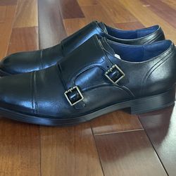 Cole Haan Black Leather Double Monk Strap Men Shoes Size 10.5, literally only worn once.