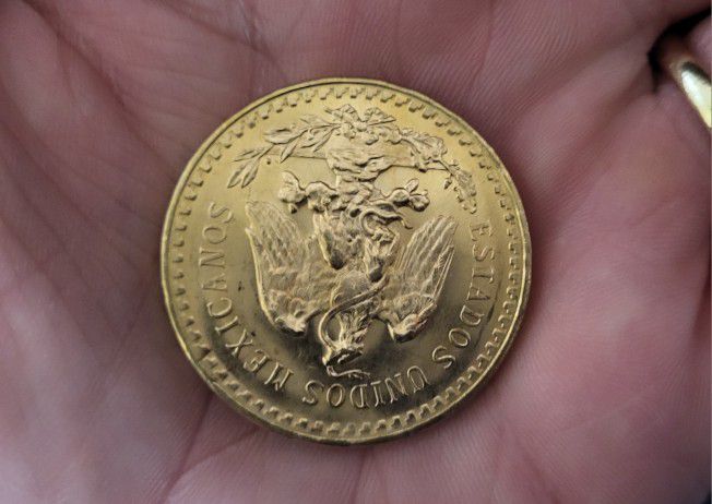 Centenario oro Mexican Gold 50 Peso Coin pure .900 gold - 41.66 grams year 1921-47