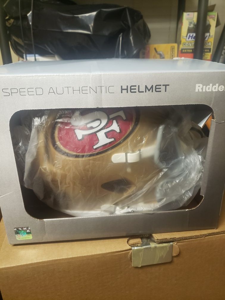 Authentic SF 49ers football helmet